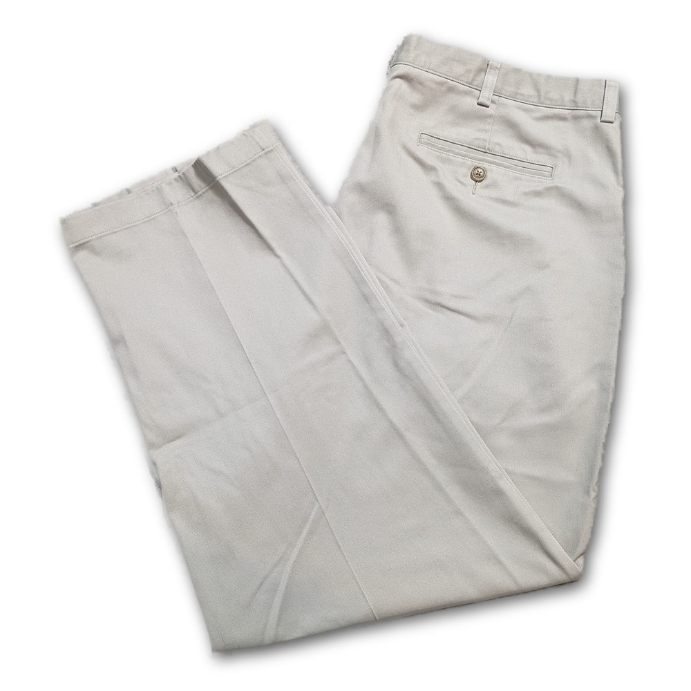 L.L.Bean Comfort Waist Mens Pants Khaki 40x29 Chino Regular Casual Business Size